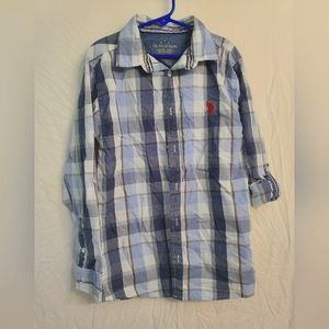 Polo boy plaid button down shirt